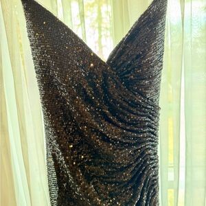 Elegant Black Sequin Dress